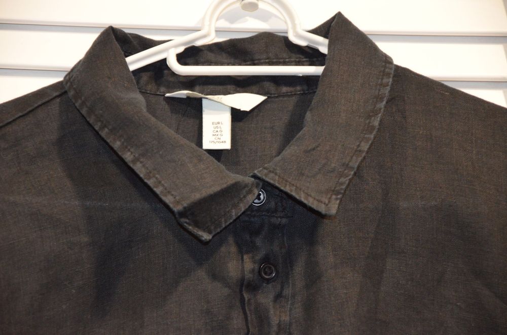 koszula lniana r. L oversize h&m