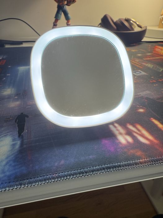Lustro lusterko LED tryby małe kosmetyk kosmetyczne podróżne światło