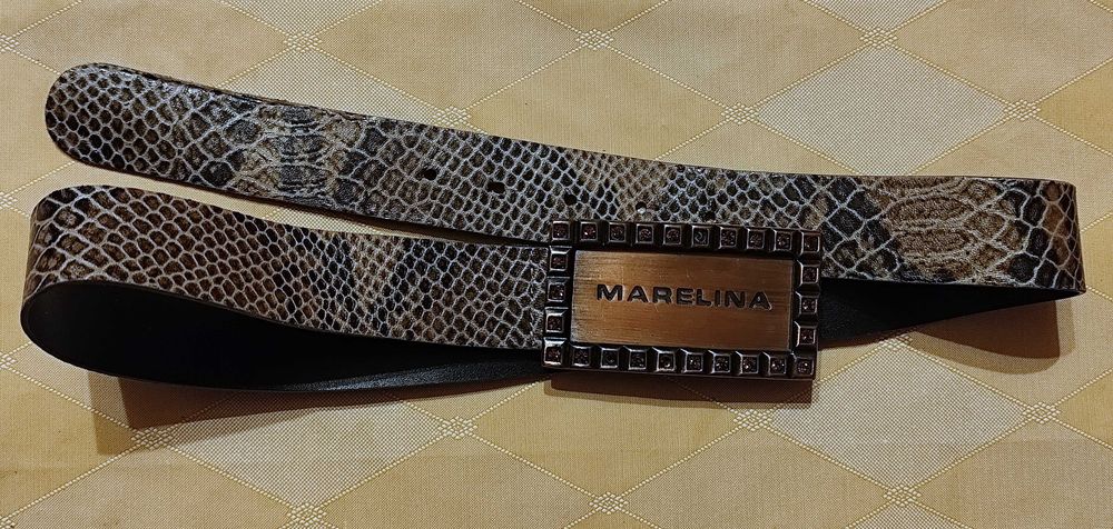 Жіночий ремінь Marelina з яскравим анімалістичним принтом