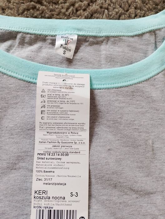 Koszula nocna Italian Fashion S nowa
