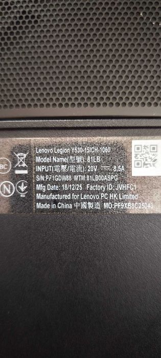 Lenovo Y530 16RAM GTX1060 6GB