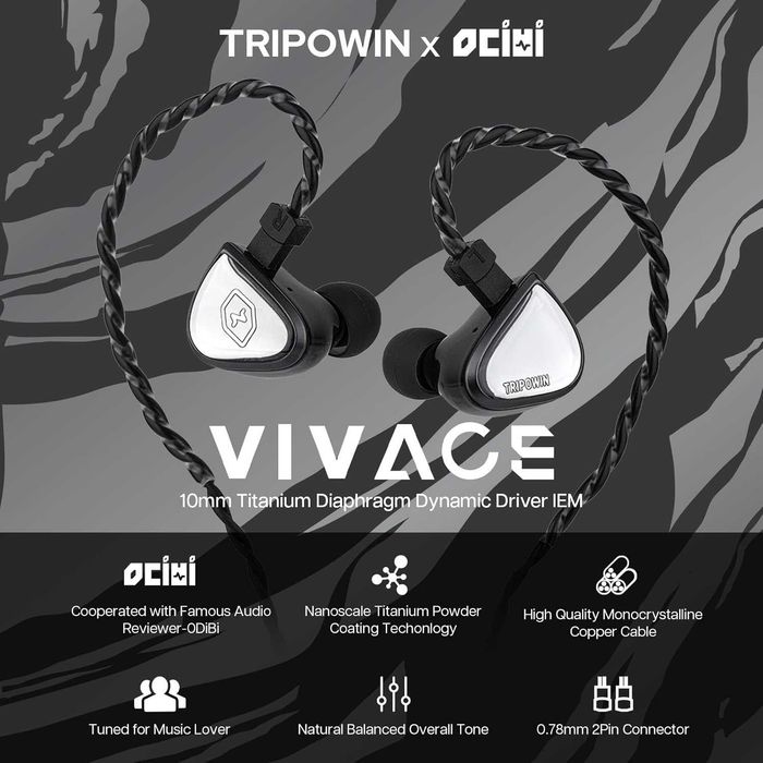 ‼️ Tripowin x 0DiBi Vivace - универсальные динамические iem's наушники
