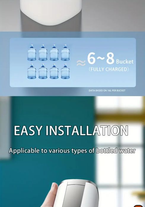 Помпа для води акумуляторна бездротова насос портативний