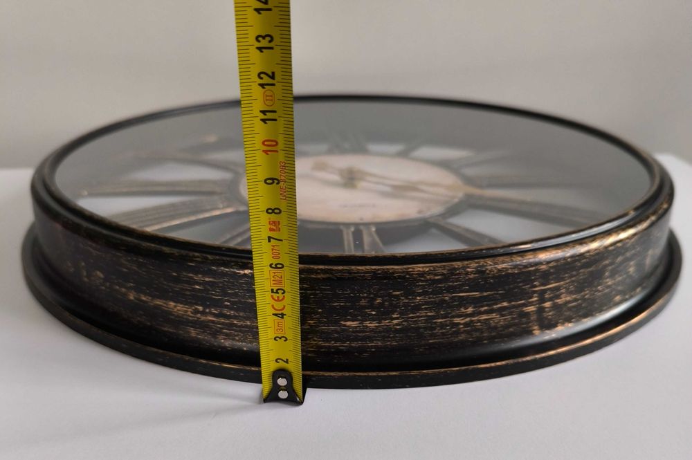 Zegar ścienny w stylu retro, 40 cm, nietykający