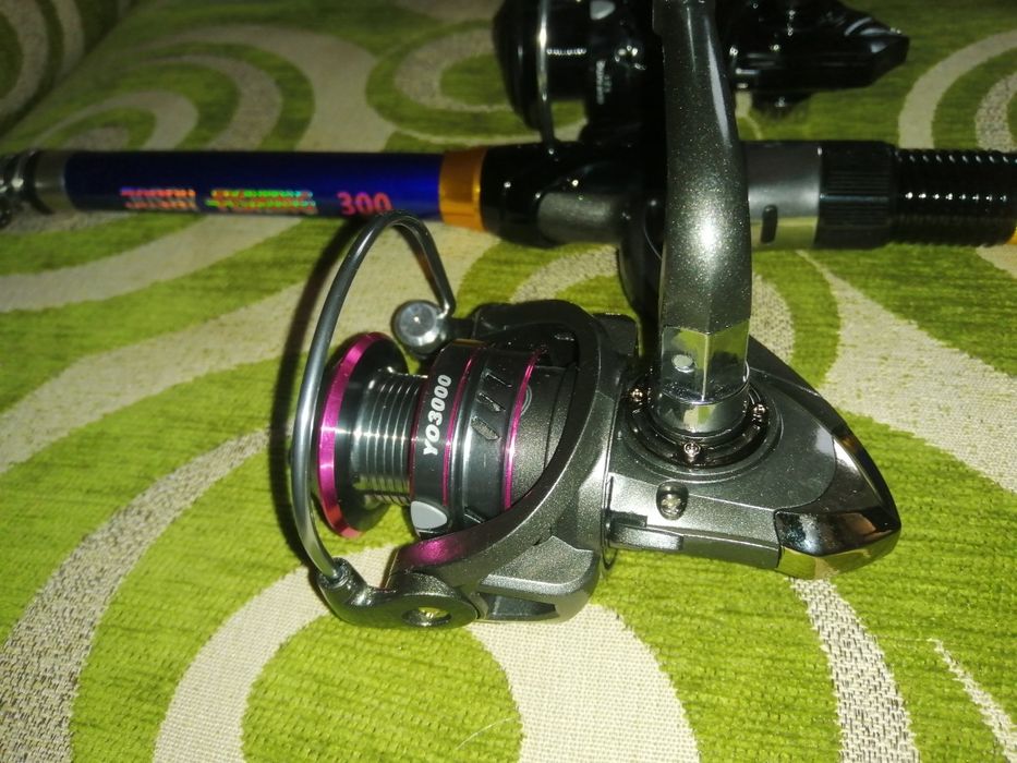 2 wędki teleskopowe 3m z kołowrotkami nowe