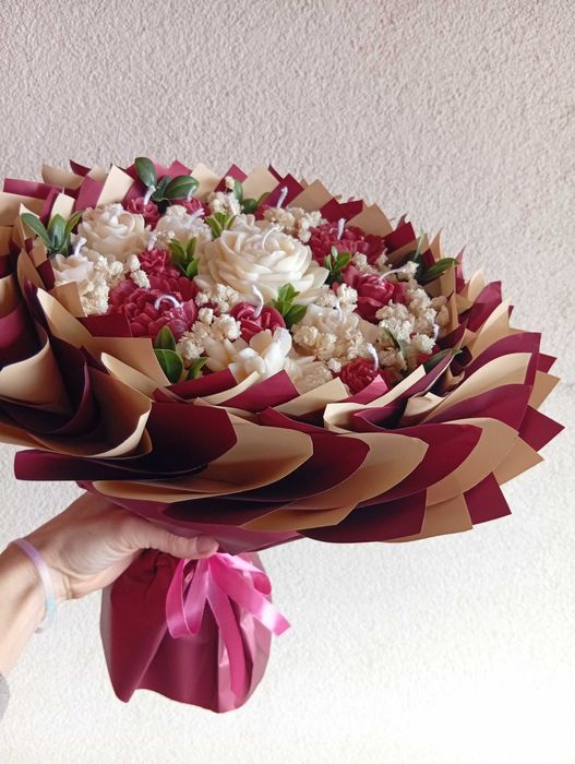 Bukiety ze świec sojowych