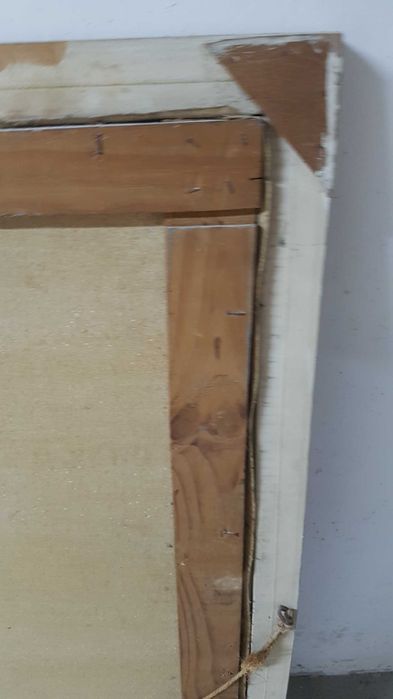 Pintura a oleo em tela assinado com moldura em madeira pintado a mao