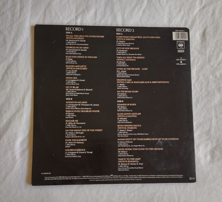 Willie Nelson Evergreens duplo vinil + sleeve externo excelente estado