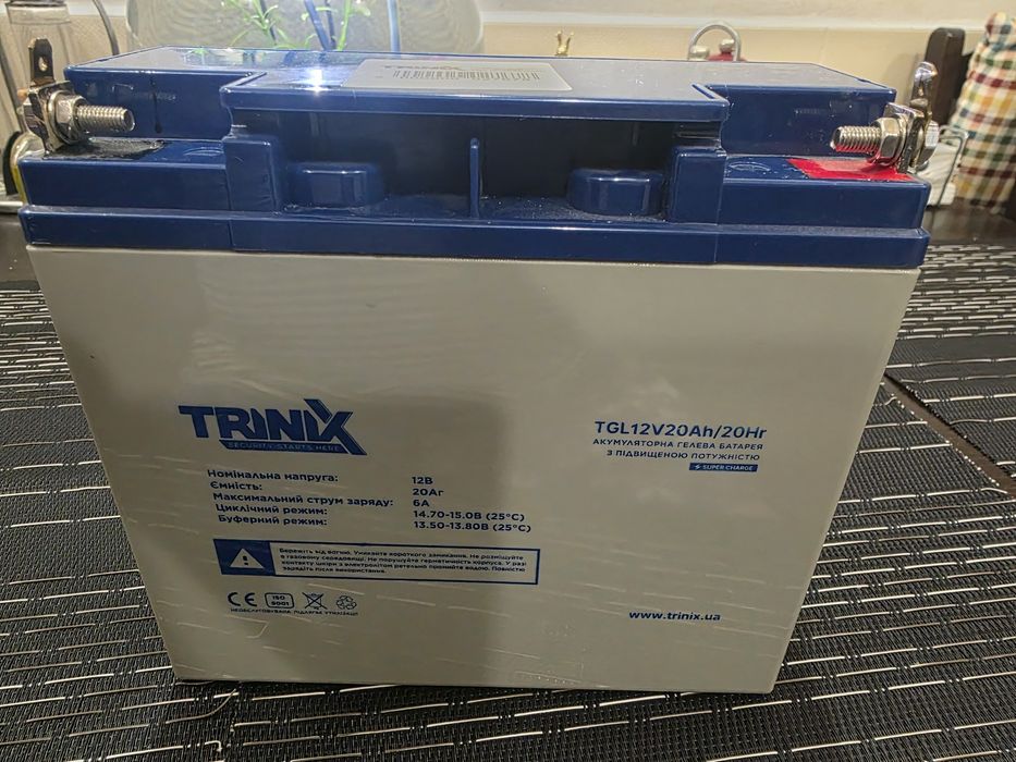 Гелева акумуляторна батарея  Trinix TGL12V20Ah/20Hr