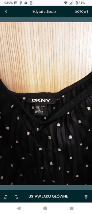 DKNY 100% SILK JEDWAB spódnica