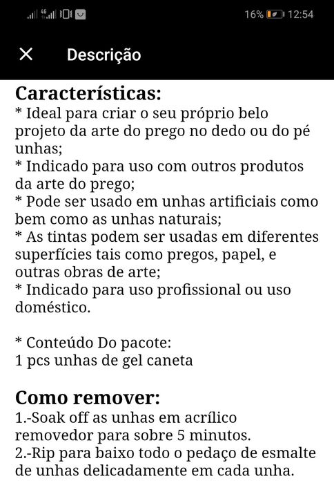 Verniz de gel em caneta