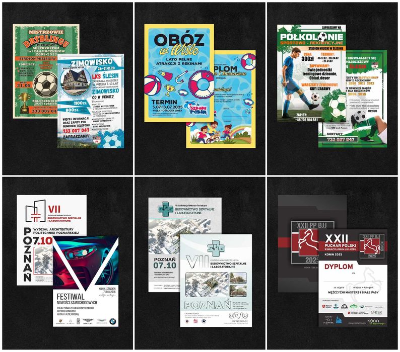 Projekty graficzne - Wizytówki - Ulotki - Plakaty - Logo - Druk