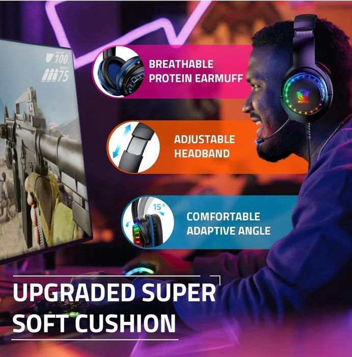 Ігрова гарнітура Pacrate для PS4/ PS5/Xbox One/Nintendo навушникі