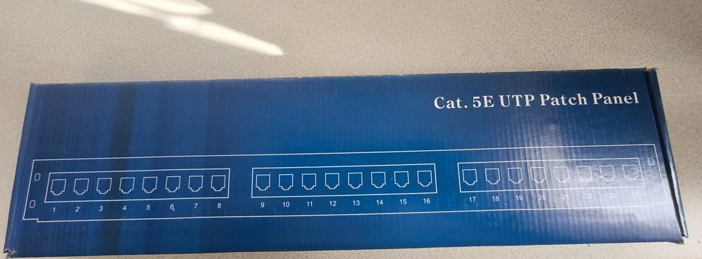 Patch panel RACK 19'' NEKU kat.5e 24p UTP wys. 1U