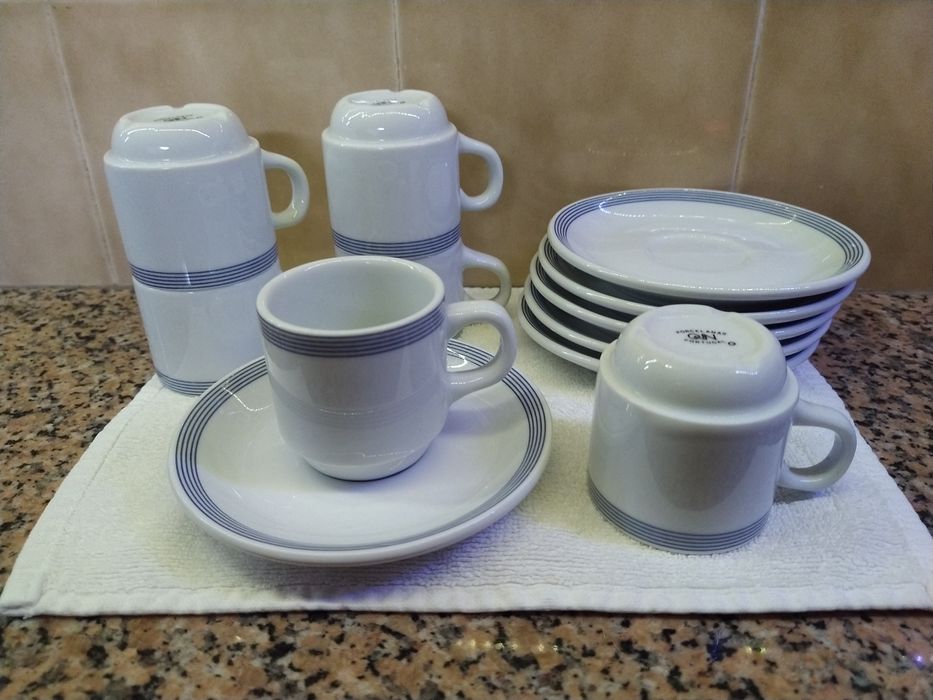 Chávenas de café expresso conjunto 6 casa quarto apartamento vivenda.