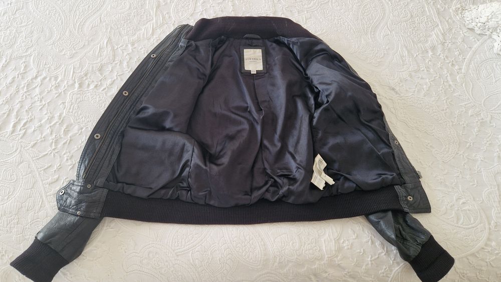 Casaco de pele genuína, Bershka tamanho M
