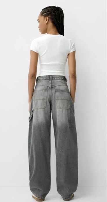 Джинси беггі широкі bershka baggy