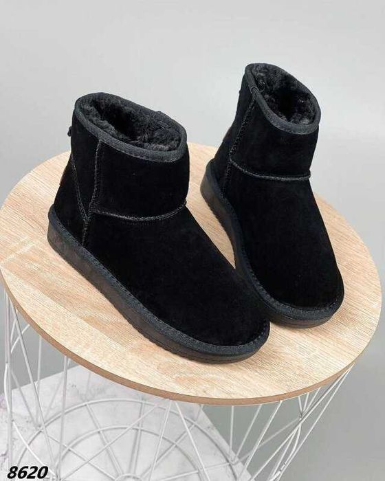 Чорні уггі ITTS натуральна замша 36р низкие угги ITTS натур замш