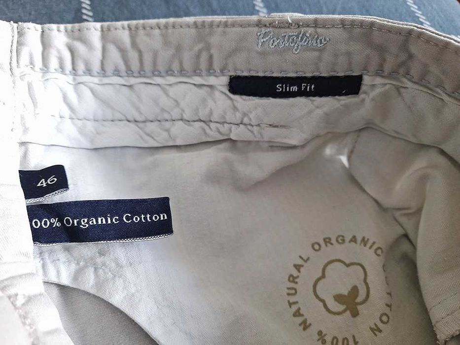 Calções Algodão Chino Cinzento  Sacoor  Portofino Homem Slim Fit 46