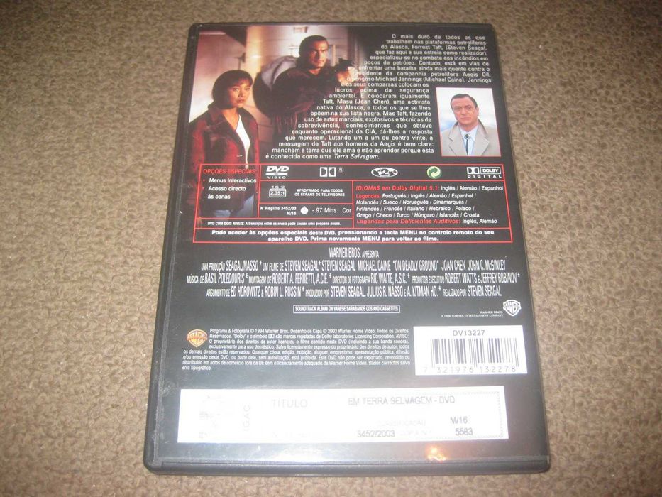 DVD "Em Terra Selvagem" com Steven Seagal