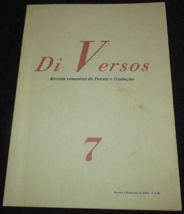 Livro Di Versos 7 Revista Semestral de Poesia e Tradução