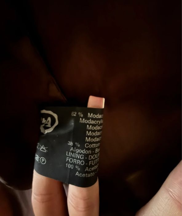 Długie brązowe futro C&A