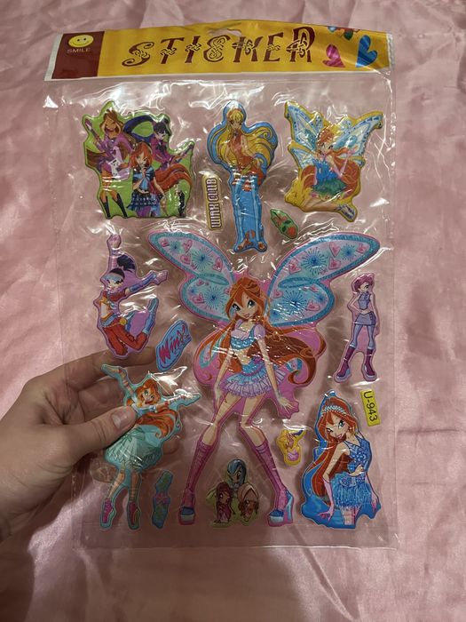 Вінкс наклейки наліпки winx barbie принцеси стікери bratz