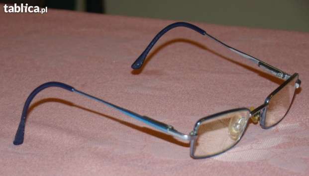 okulary korekcyjne metalowe niebieskie dla dziewczynki, oprawki