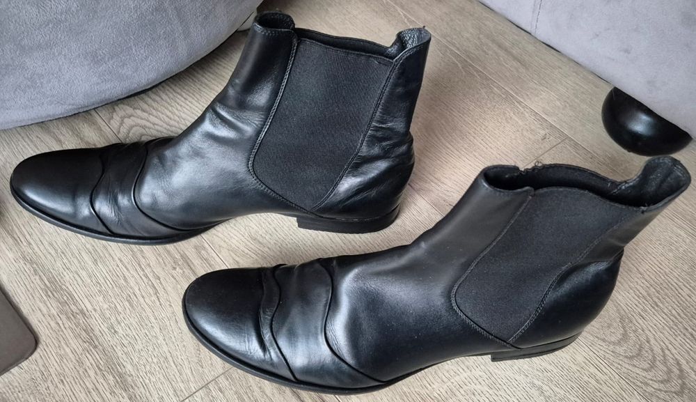 Sztyblety botki kozaczki Gino Rossi r. 39 ze skóry glamour