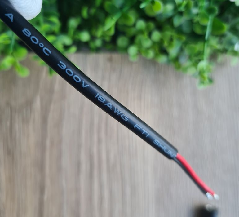 Штекер DC 5.5x2.5 папа мама 0,75 мм2 AWG 18 длина 30 см DC 5.5*2.5