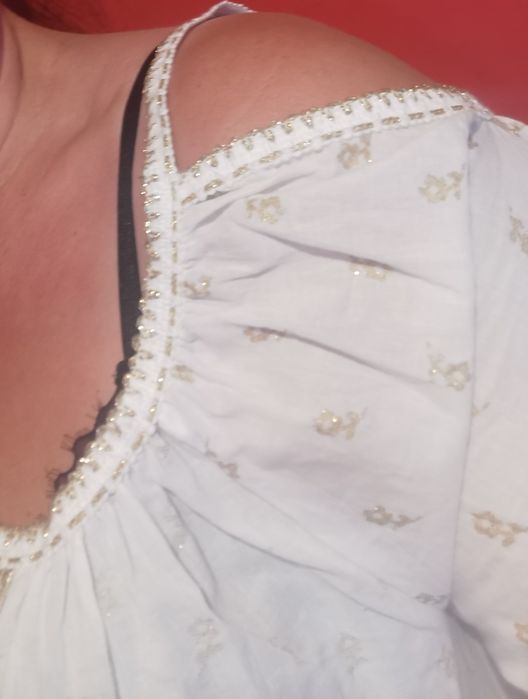 Świetna koronkową  tunika boho