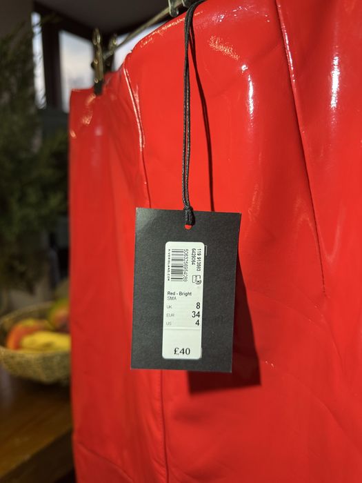 Червона лакована спідниця River Island