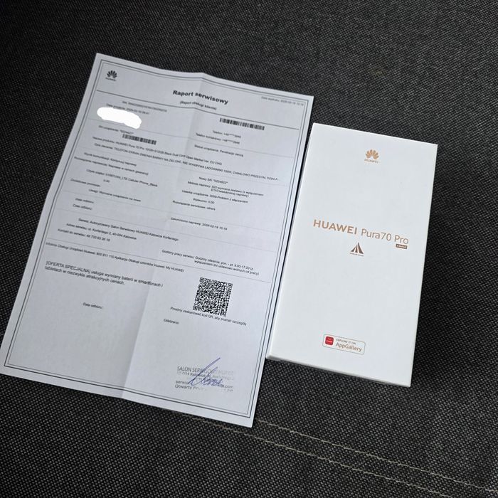 Nowy Huawei Pura 70 Pro 512GB Case Telefon Smartfon Pura70