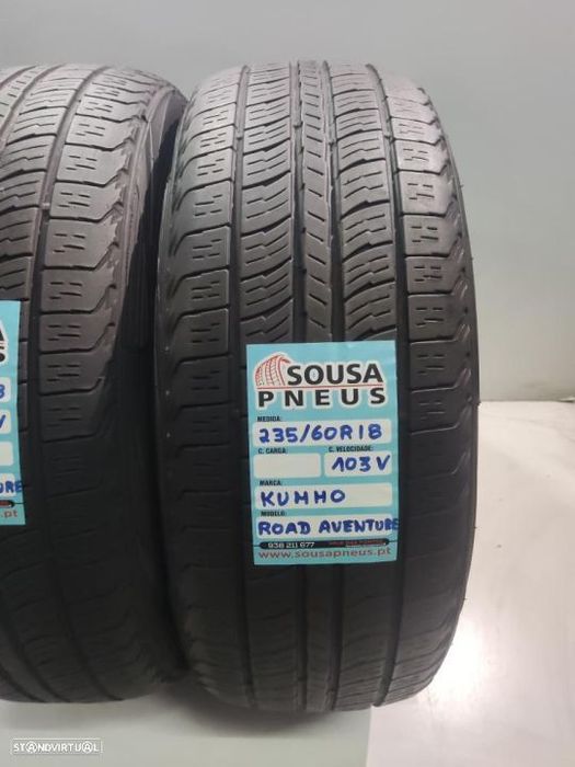 2 pneus semi novos 235-60r18 kumho - oferta dos portes