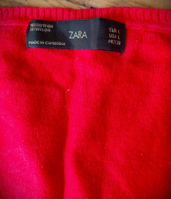 ZARA - sweterek kardigan - bawełna - L