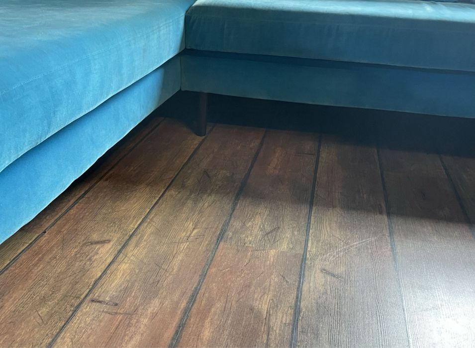 Sofa narożnik  niebieski