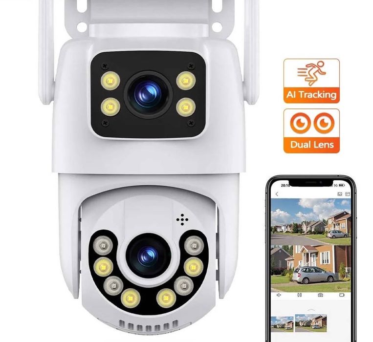 АкЦіЯ IP Wi-Fi камера A28 незалежних об'єктива 8 mp ICSEE вулична ptz