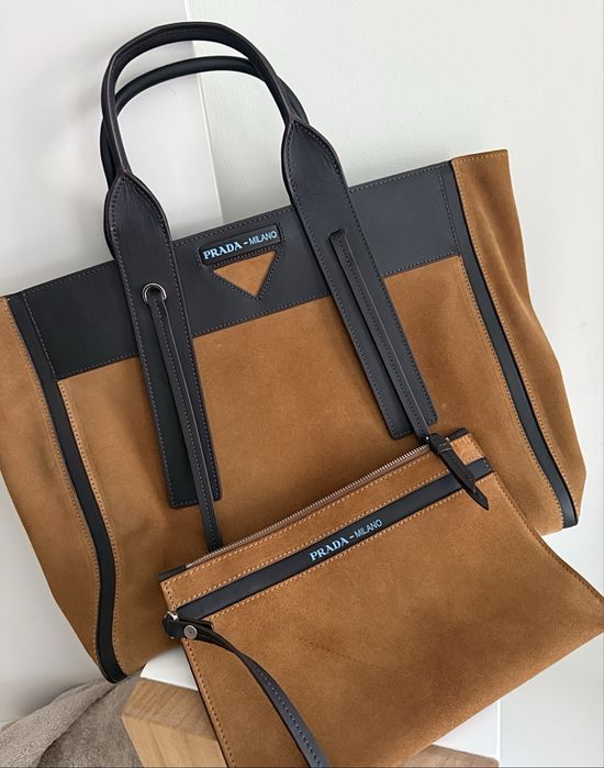 Torba ruda prada milano skóra jak nowa