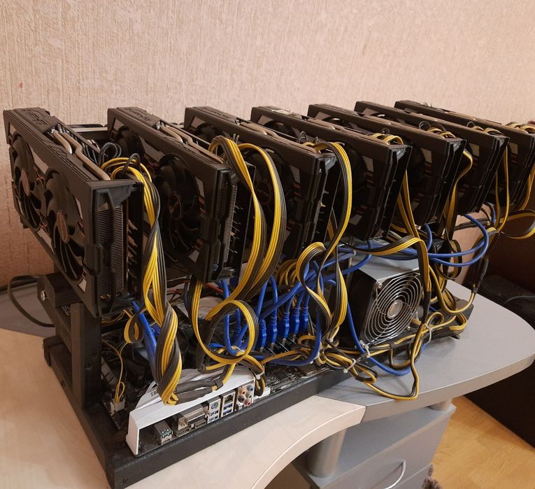 Майнинг ферма на 8 видеокарт, продажа без карт