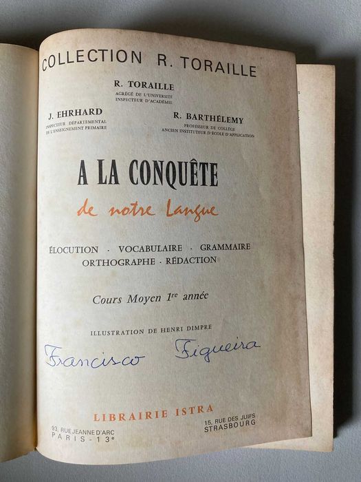 À la Conquête de Notre Langue - Livro Escolar Antigo
