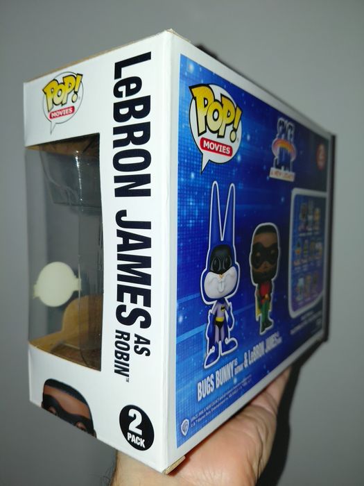 Funko Pop Movies Space Jam a New Legacy Bugs Bunny as Batman and LeBron James as Robin
