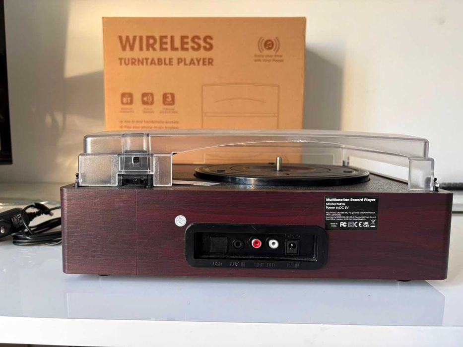 Gira-discos Wireless/Bluetooth NOVO
