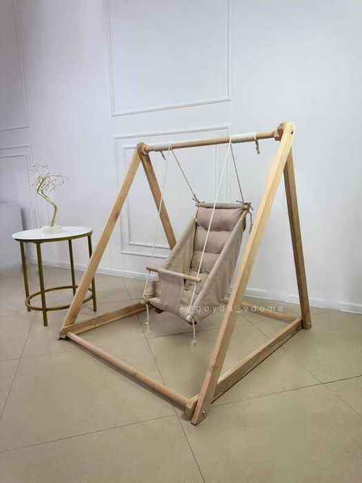 ГОЙДАЛКА + СТІЙКА. Колиханка 2в1. Качеля дитяча