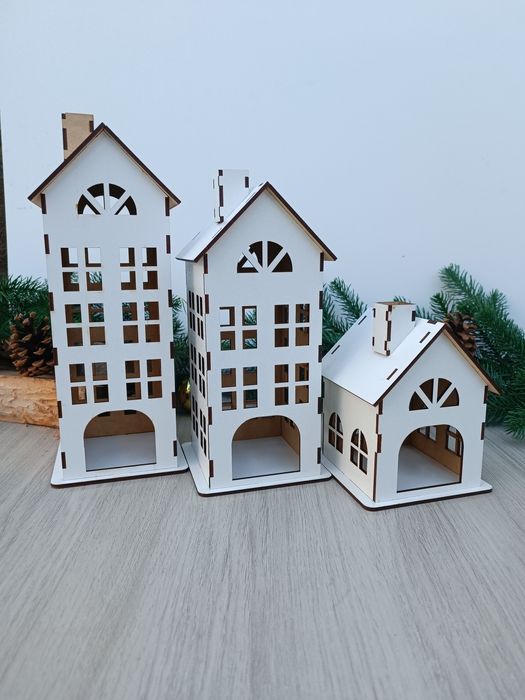 Набір будиночоків, заготовка новорічна
