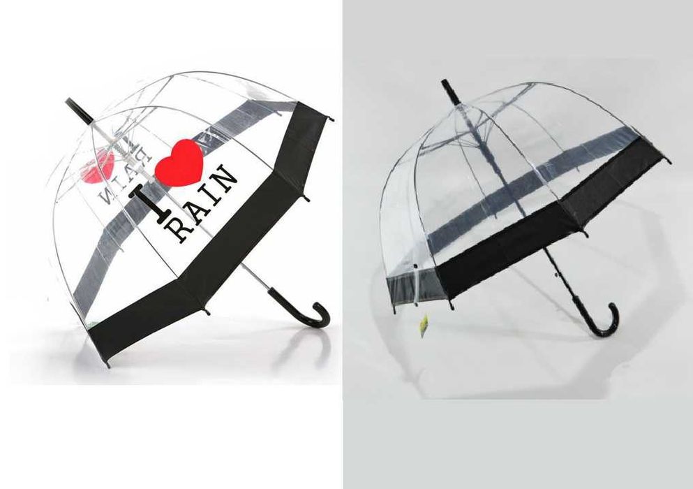 Зонт трость i love rain я люблю дождь и прозрачный зонт купол колокол