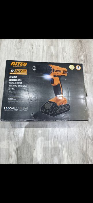 Akumulatorowa wiertarko-wkrętarka Niteo 20 V Max, 20 V