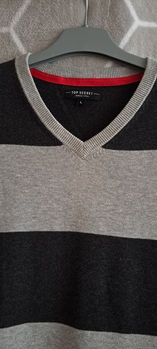 Sweter męski w pasy L