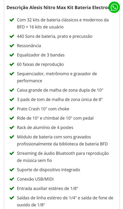 Bateria Alesis Nitro Max