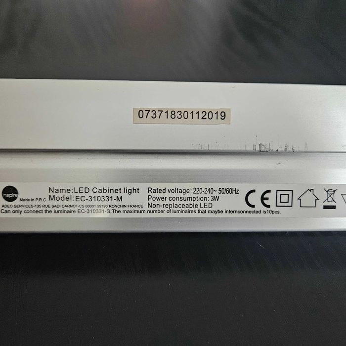 Lampa Pod szafkowa Kuchenna LED Listwa 40 cm