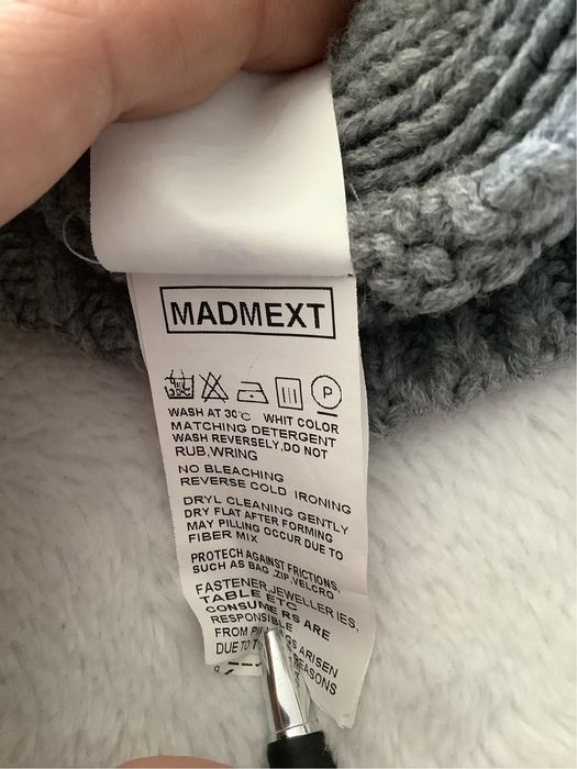 Sweter szary zimowy we wzory unisex XXL